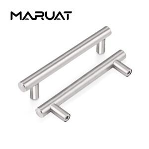 내각 서랍은 부엌 찬장을 당깁니다 스테인리스 공단 니켈 가구 드레서 하드웨어 유로 T 막대기 솔질된 취급