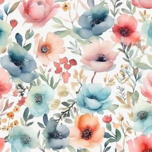 벽화 필 수채화 레드 핑크 플라워 앤 사용 스틱, 벽지 스틱 탈착식 오프 블루 셀프 렌터용 캐비닛 침실 접착제 이지