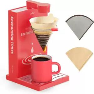 i Cafilas 휴대용 탈착식 원컵 커피 메이커 위에 자동으로 붓기 가정 사무실 호텔 여행 또는 출장을 위한