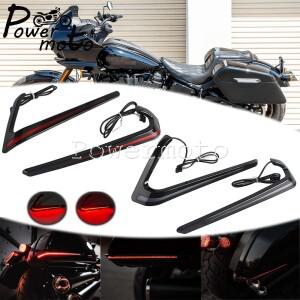 모터사이클 새들백 LED 사이드 마커 라이트 소프테일 로우 라이더 FXLRST 스포츠 글라이드 FLSB 2018-2024