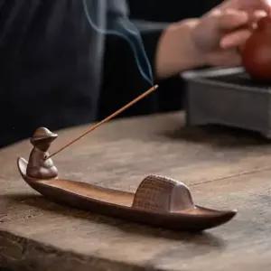 인센스 QMC455K0 홀더 스틱 트레이 받침대 향 인테리어 뱃사공