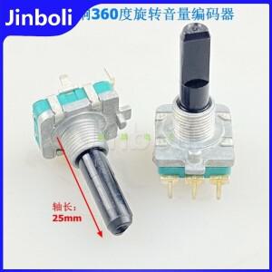 2PCS EC16  인코더 3 핀 전력 증폭기 오디오 볼륨 조절 컨트롤러 360 회전 전위차계