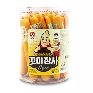 꼬마장사 소시지 대 1300g(20개입)x6통 1박스 대용량 어린이 사무실 영양 단체 간식 소세지