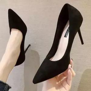 스틸레토 뾰족구두 펌프스힐 스웨이드 하이힐 하객룩 WB9FB73