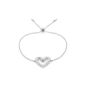 [신세계라이브쇼핑]스와로브스키 5625534 Sublima Una 하트 실버 팔찌