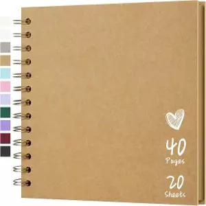 스크랩북 7x7인치 DIY 앨범 하드커버 크래프트 종이 사진 40페이지 4x6에 딱 맞는 사진집 / 5x7 가족용