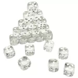 아크릴 투명 주사위 보드게임 6면체 교육용 게임 교구 다면체 15mm 7개