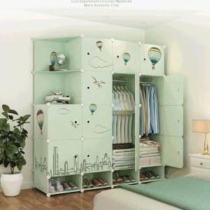 아이방 간편 조립 옷장 옷장 수납함 보관함 보간함 간편설치 옷방 옷장 조립식