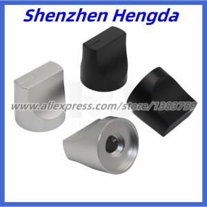 1PCS 20x20MM  알루미늄 스틸 CD 오디오 담낭 증폭기 캡 전위차계 손잡이 Duckbill  둥근 구멍 6.0MM