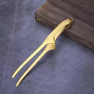 [룽스]핀셋 골드 집게 캠핑 음식 주방 캠핑집게 고기집게