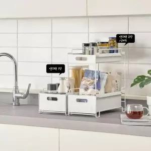 [룽스]적층 수납함 공간박스 팬트리 리빙박스 2단