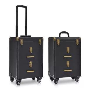 전문가용 메이크업 박스 2단 출장 캐리어 미용 메이크업박스