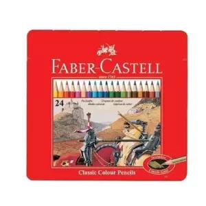파버카스텔 유성색연필 24색 틴케이스 115845 사각적색 박스(48개입) (WFKGMX4)