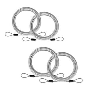 4개입 2m 304 스테인리스 스틸 와이어 캐노피 로프 낚시 리프팅 케이블 빨랫줄 직경 2.5mm 그늘막 차양 녹