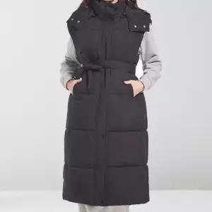 롱 다양한 쉽게 조끼 오버핏 오버핏패딩조끼 여 (WFKJXWQ)