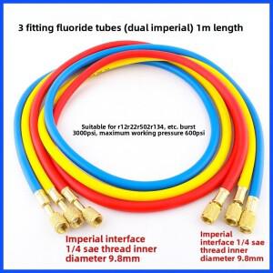 R404a R12 R22 에어컨 냉매 3개 1M 호스 1/4 Sae 2500psi 충전