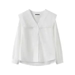 [미니멈 에브리데이]로맨틱 펀칭 세일러 카라넥 블라우스 EC1BA002D _P415194946