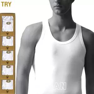 TRY슈페리어 노블마인120수 민소매런닝5매TRMRT01