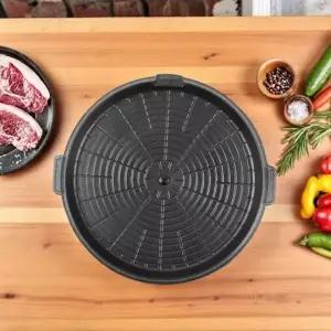 원형 캠핑 바비큐 그릴 불판 고기 구이판 가정용