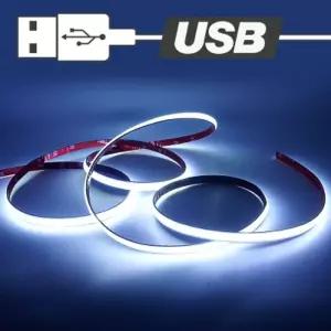 USB전원타입 COB 면발광 LED바 화이트LED차량용LED 자동차조명 라이트 LED 용LED USBLED COBLED