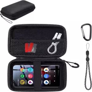 이노아시스 G5 MP3 플레이어용 휴대용 케이스 - 하드 쉘 보호 랜야드 및 카라비너가 포함된 여행용 보관