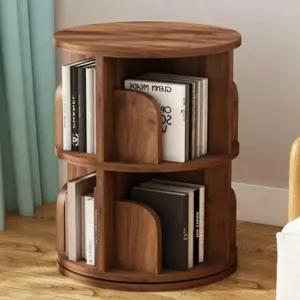 회전 책꽂이 책장 거실협탁 티테이블 공간절약 원형 이동식 선반 코너책장