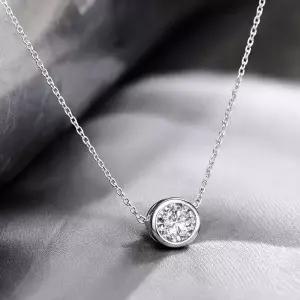 [메종드쉬] 모이사나이트 목걸이 랩다이아 베젤 BMN010