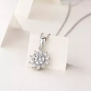 [메종드쉬] 모이사나이트 목걸이 랩다이아 플로라BMN015