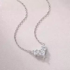 [메종드쉬] 모이사나이트 목걸이 랩다이아 하트 BMN011