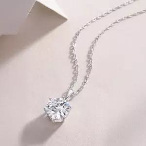 [메종드쉬] 모이사나이트 목걸이 랩다이아 6프롱 BMN007