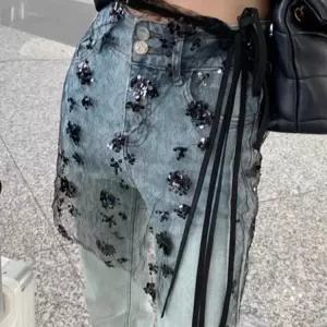 시스루 랩스커트 레이스 뱃살커버 레이어드