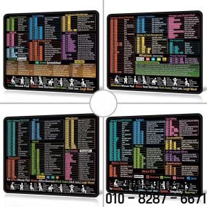 영어 단축키 마우스 패드 고무 Excel 매트 오피스 소프트웨어 휴대용 Macos 가정용