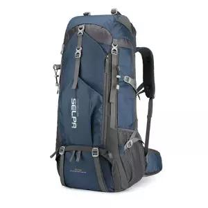 남여공용 하이킹 트레킹 아웃도어 60L 대형 등산가방 네이비