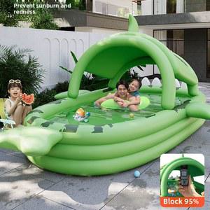 야외 풀장 수영장 대형 유선 가정용 물놀이 충전 차양막 1 6미터 간이