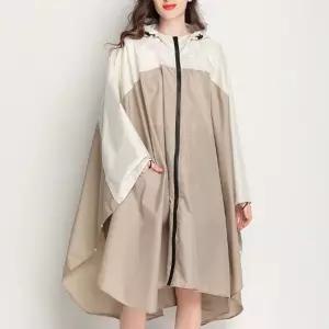 남녀공용 프리사이즈 레인코트 망토형 후드 롱 우비 RLF8+9HkY