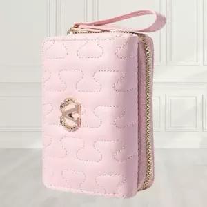 3단 브이 여자 선물 미니 수납 여성 레드 30대 블랙 브이버클반지갑 반지갑 버클반지갑