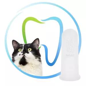 강아지 고양이 치아 청결 건강 애완동물 손가락 칫솔