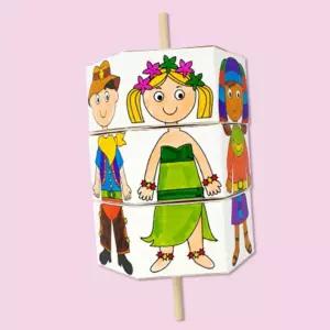 돌봄교실 다문화 만들기 전통의상 종이퍼즐 색칠 꾸미기 근육발달 창의수업 학습교재