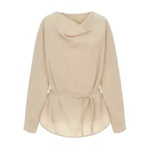 [롯데백화점]티뷰 웨이스트 스트랩 카울넥 블라우스_V6A-CBL001