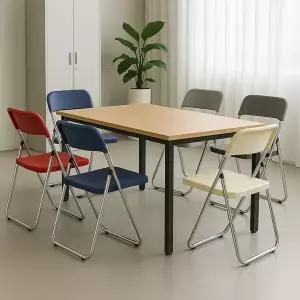 (무료배송) 사무실 손님용 보조 카페 식탁 교회 학원행사 접의식의자 체어 BJ3342