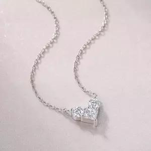 메종드쉬 모이사나이트 목걸이 랩다이아 하트 BMN011