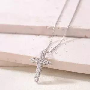 메종드쉬 모이사나이트 목걸이 랩다이아 십자가BMN014