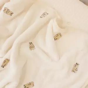 [롯데백화점]머쉬룸메이트 밍크극세사 블랭킷 댄싱곰 이불담요 키즈사이즈