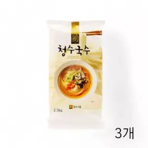 WL 청수식품 청수국수 2.5kg X 3개 소면 대용량 업소용 식당용식자재 비빔소면 비빔국수면