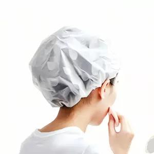 물방울 샤워캡 그레이 어린이용 놀이 방수 모 아동 용 헤어 캡 장갑 목욕 용품 비옷 세면
