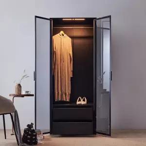 동서가구 블루밍 철제 드레스룸 800 싱글 행거형 2단 서랍장 DF926861