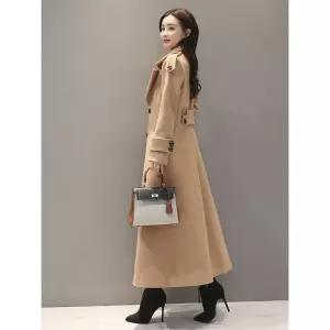 롱코트 가을 겨울 여성 카라넥 긴팔 더플 모직코트 코트 자켓 떡볶이