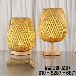 대나무 직조 램프 심플한 침실 공부용 테이블 옆 예술 따뜻한 장식 데스크탑 EU 플러그