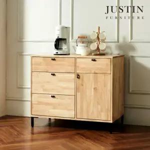 [저스틴퍼니처]포레노 러버우드 원목 주방수납장(1000)