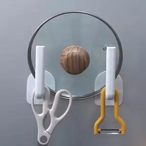 강력 접착 스틸 후크 2p 다용도 옷걸이 걸이 주방 수건 냄비뚜껑 벽걸이